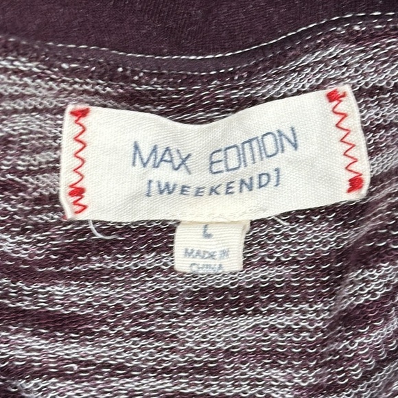 Max Edition Weekend Maroon Jersey Long Sleeve Dress Large - Picture 9 of 12